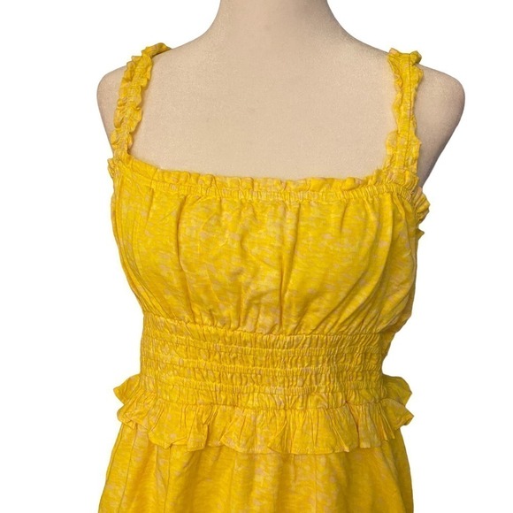 BP Nordstrom Womens Summer Dress Smocked Waist Sleeveless Yellow Size Medium - Picture 2 of 8